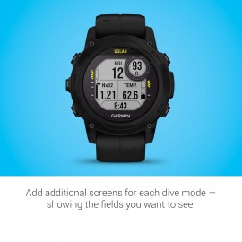 Garmin Descent G1 Solar, Rugged Dive Computer with Solar Charging Capabilities, Multiple Dive Modes, Activity Tracking, Black