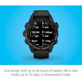Garmin Descent Mk3i, Dive Computer and Multisport GPS Smartwatch, Air Integration, Black (43 mm)