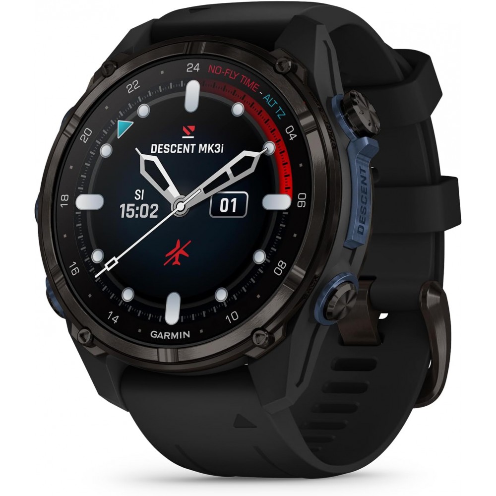 Garmin Descent Mk3i, Dive Computer and Multisport GPS Smartwatch, Air Integration, Black (43 mm)