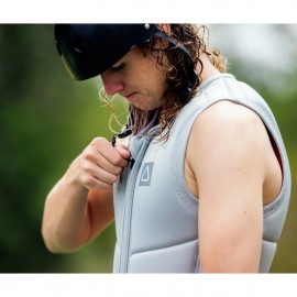 Follow Corp Mens Comp Wake Vest in Light Grey/Red